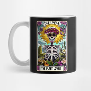 The Plant Lover funny skeleton tarot card Mug